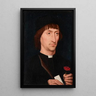Hans Memling - Portrait of a Man with a Pink.webp