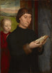 Portrait av en man som läser - Hans Memling — vy av konstverket