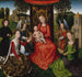 Vierge et Enfant avec Sainte Catherine d'Alexandrie et Sainte Barbara - Hans Memling — vy av konstverket