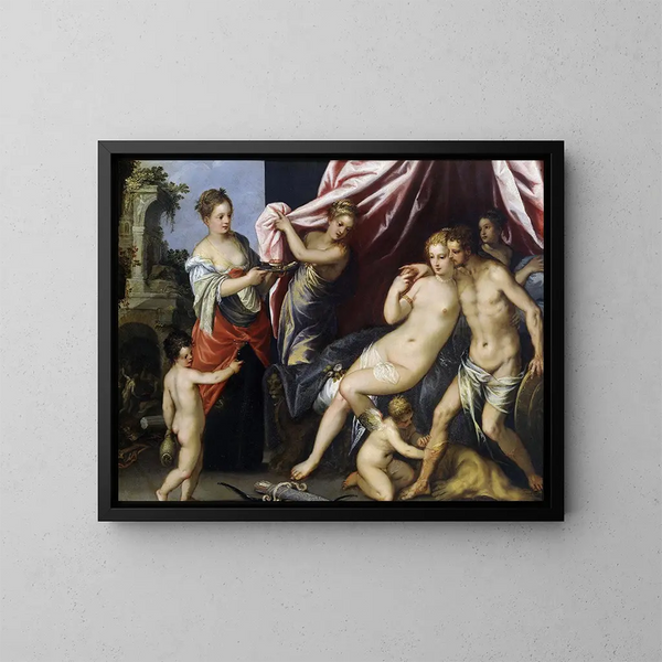 Venus och Mars - Hans Rottenhammer — inramlat konstverk på väggen