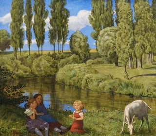 Hans Thoma - Am Stillen Bach.webp