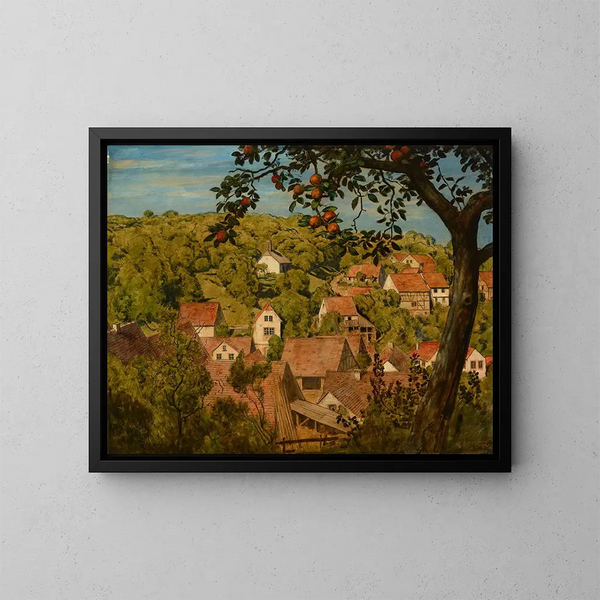 Vue sur Mamolsheim - Hans Thoma — inramlat konstverk på väggen