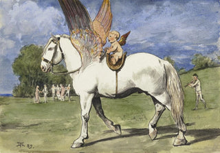 Hans Thoma - Cherub on Pegasus.webp