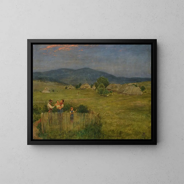 Petit jardin dans la Forêt-Noire - Hans Thoma — inramlat konstverk på väggen