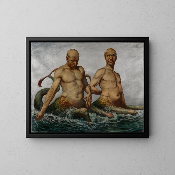 Män av havet - Hans Thoma — inramlat konstverk på väggen