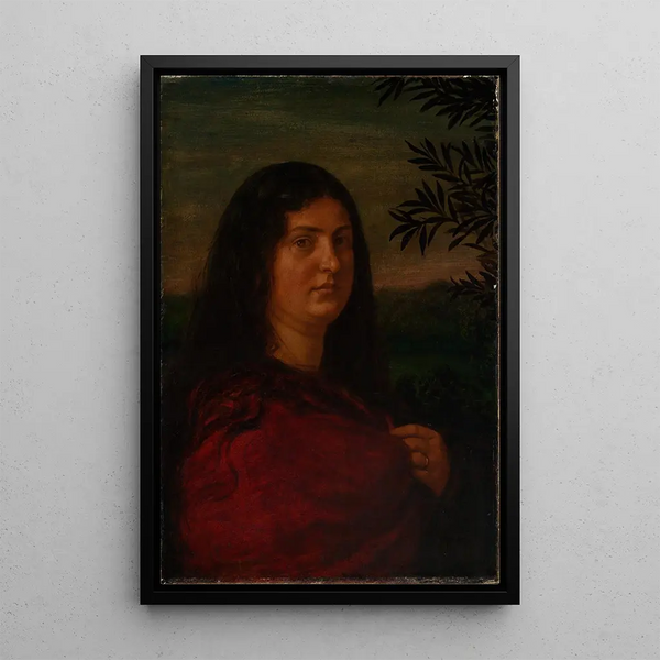 Portrait de Madame Cella Thoma - Hans Thoma — inramlat konstverk på väggen