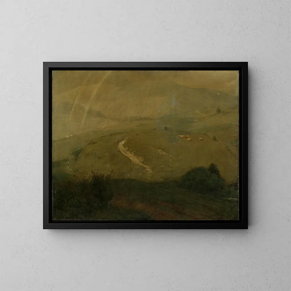 Regn i Schwarzwald - Hans Thoma — inramlat konstverk på väggen