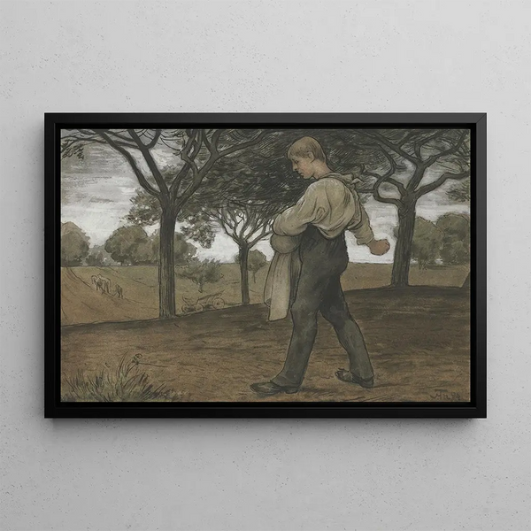 Le Semeur - Hans Thoma — inramlat konstverk på väggen