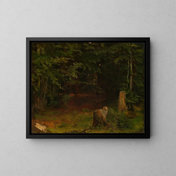 inomhus av skogen - Hans Thoma — inramlat konstverk på väggen