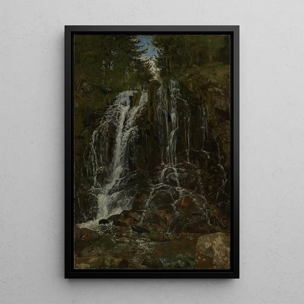 Cascade nära Saint-Blasien - Hans Thoma — inramlat konstverk på väggen