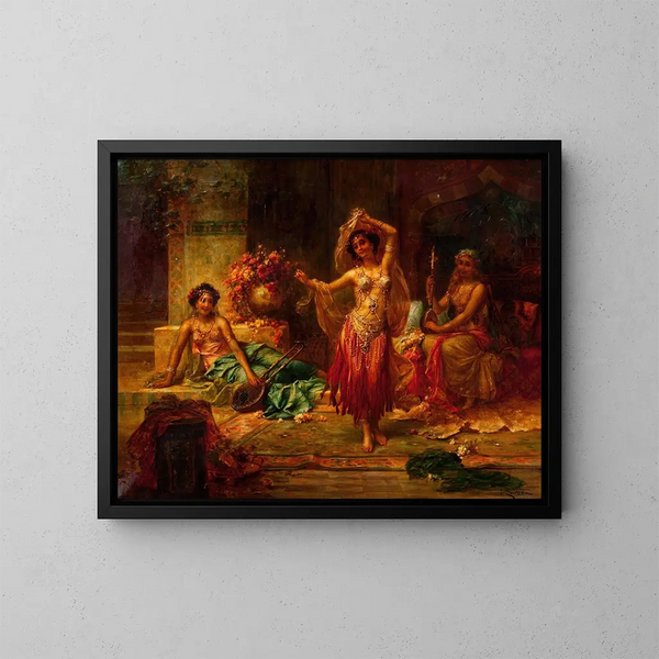 Divertissements de harem - Hans Zatzka — inramlat konstverk på väggen