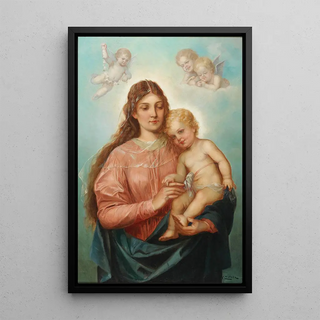 Hans Zatzka - Madonna With Christ Child And Putti.webp