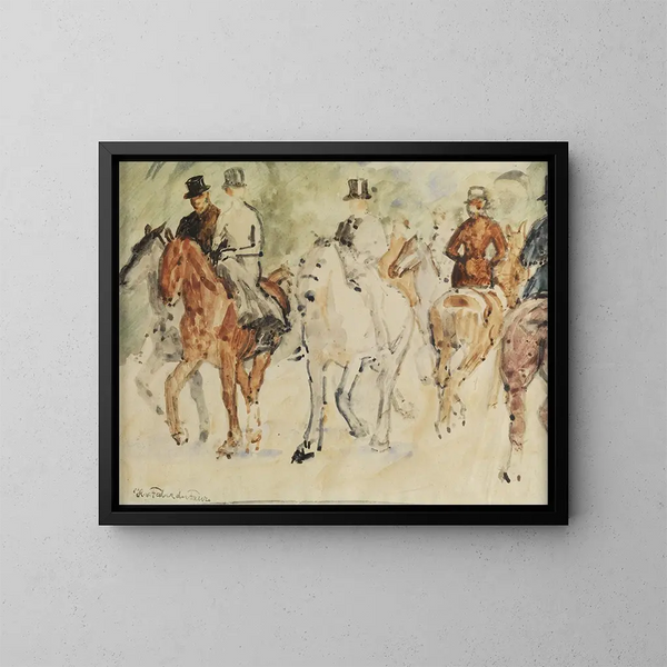 La Sortie à cheval - Hans von Faber du Faur — inramlat konstverk på väggen