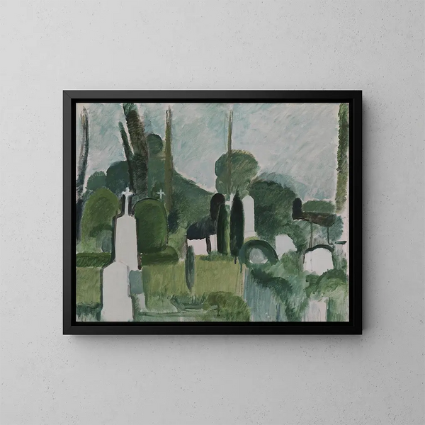 Le cimetière de Svanninge - Harald Giersing — inramlat konstverk på väggen