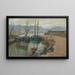 pojkar på vägg i Penzance hamn - Harold Charles Francis Harvey — inramlat konstverk på väggen