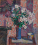 Rosor i en blå vas - Harold Gilman — vy av konstverket