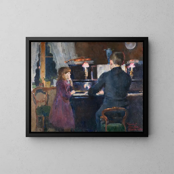 Storebror leker - Harriet Backer — inramlat konstverk på väggen