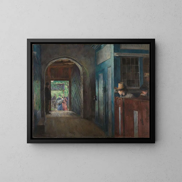 Dop i Tanum kyrka - Harriet Backer — inramlat konstverk på väggen
