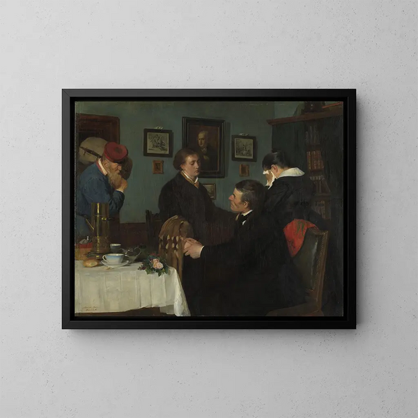 L'Adieu - Harriet Backer — inramlat konstverk på väggen