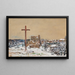 Croix sur une colline d'hiver - Harvey T. Dunn — inramlat konstverk på väggen