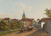 1823 - Hauptstrasse och kyrka i Lörrach — vy av konstverket