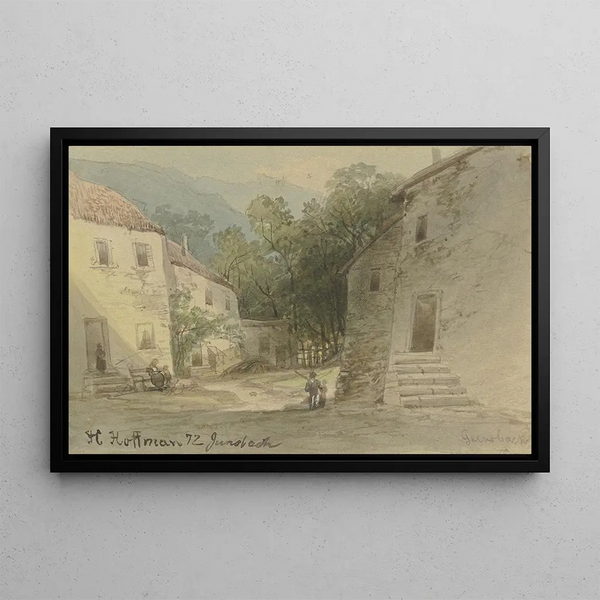 Heinrich Adolf Valentin Hoffmann - View of a village road.webp