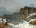 Vinter i Rattenberg - Heinrich Bürkel — vy av konstverket