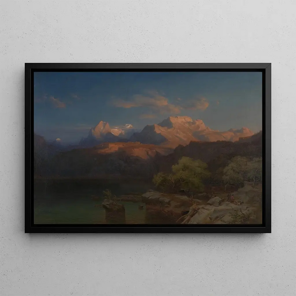 Heinrich Funk - Landscape at dusk in Tyrol.webp