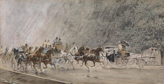 Heinrich Gottfried Wilda - Kutschenfahrt im Regen.webp
