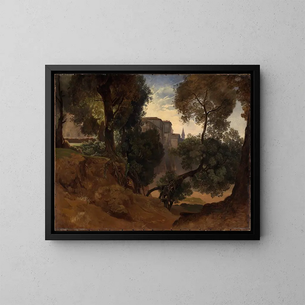 i parken vid villa Chigi i Ariccia nära Rom - Heinrich Ludwig — inramlat konstverk på väggen