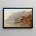 Vue du lac et du village de Brienz - Heinrich Meichelt — inramlat konstverk på väggen