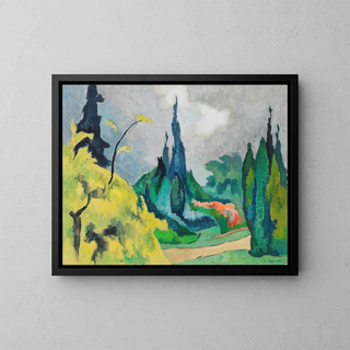 Parc Dilborn - Heinrich Nauen — inramlat konstverk på väggen