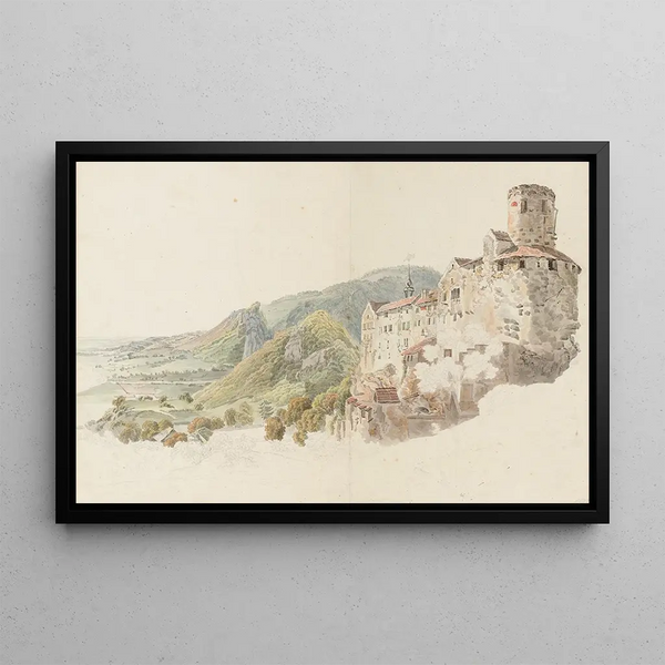 Heinrich Rieter - Etude du Chatau de Pechbourg dans le Canton de Soleure.webp