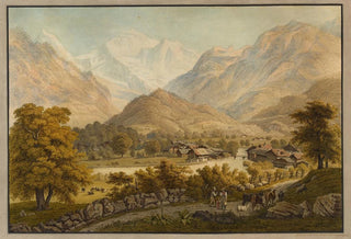 Heinrich Rieter - vue de la ville dUnterseen de la jungfrau.webp