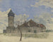 La tour de guet à Sachsenhausen - Heinrich Rumbler — vy av konstverket