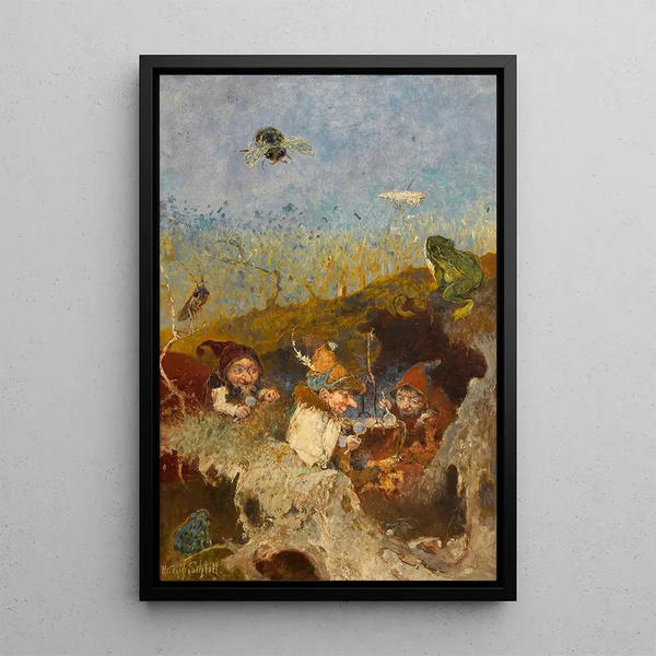 La soupe des nains - Heinrich Schlitt — inramlat konstverk på väggen