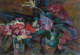 Heinrich Vogeler - Blumenstilleben mit Rhododendron.webp