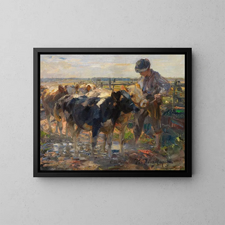 Heinrich Von Zgel - Hirte mit Jungrindern.webp