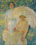 Parasol vit 2 - Helen Galloway McNicoll — vy av konstverket