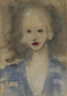 blond kvinna - Helene Schjerfbeck — vy av konstverket
