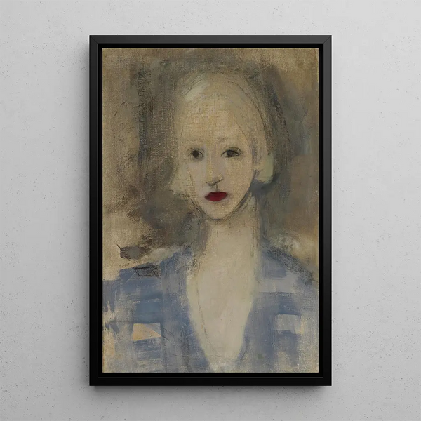 blond kvinna - Helene Schjerfbeck — inramlat konstverk på väggen