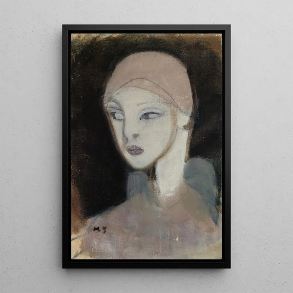 Fille des îles - Helene Schjerfbeck — inramlat konstverk på väggen