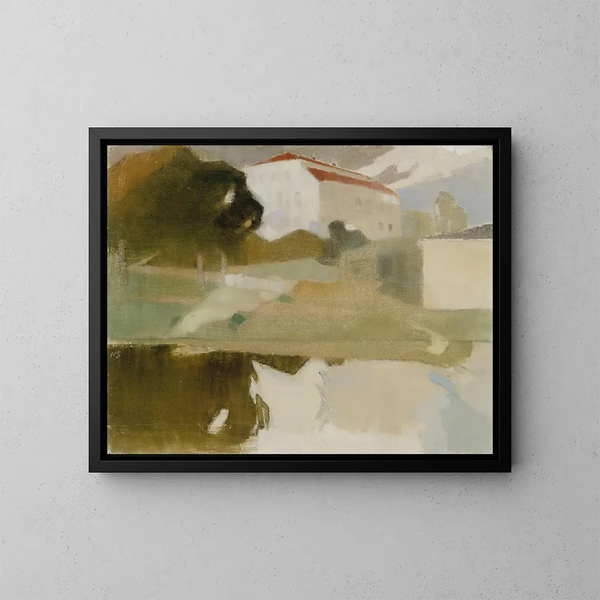 Manoir de Sjundby - Helene Schjerfbeck — inramlat konstverk på väggen