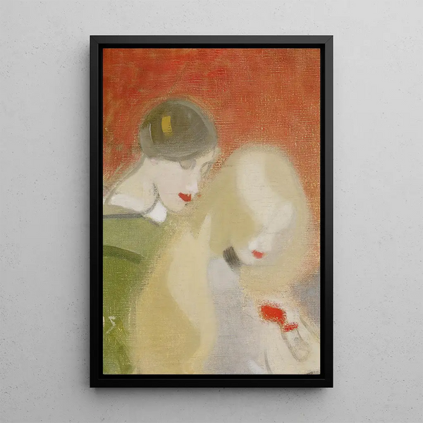L'héritage familial - Helene Schjerfbeck — inramlat konstverk på väggen