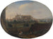 Vue de Rome depuis un jardin, regardant vers le sud en direction de San Giovanni in Laterano, vue de derrière - Hendrick Frans van Lint — vy av konstverket