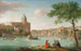 L'Église de San Giovanni dei Fiorentini sur le Tibre à Rome - Hendrick Frans van Lint — vy av konstverket