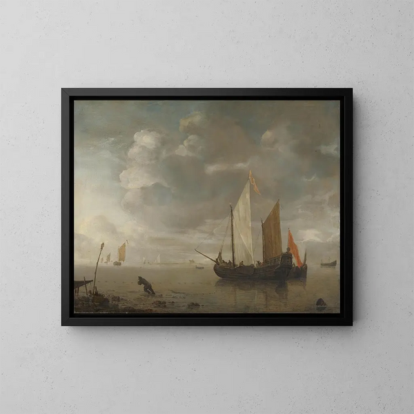 Mer lugn - Hendrick Jacobsz Dubbels — inramlat konstverk på väggen