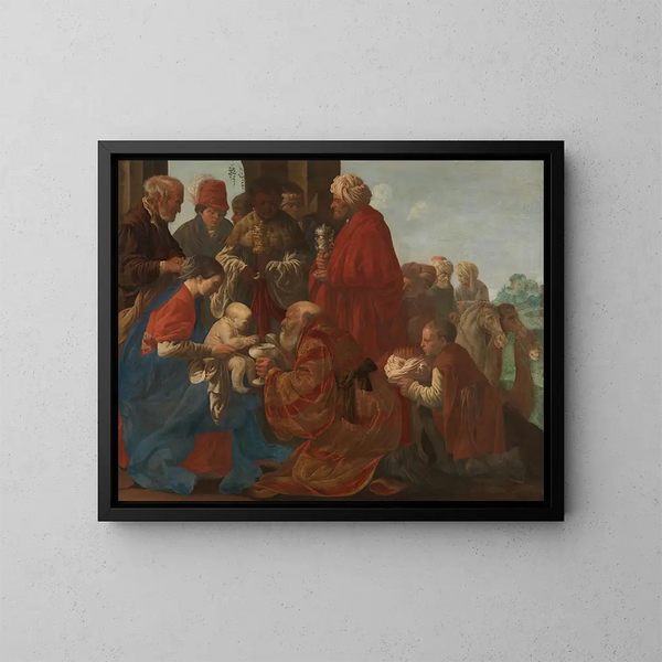 L'Adoration des Rois - Hendrick Ter Brugghen — inramlat konstverk på väggen