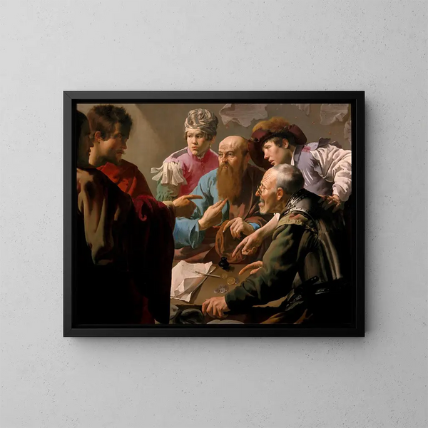 L'Appel de saint Matthieu - Hendrick Ter Brugghen — inramlat konstverk på väggen