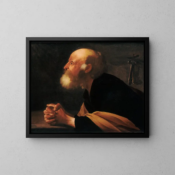 Le Pierre repentant - Hendrick Ter Brugghen — inramlat konstverk på väggen